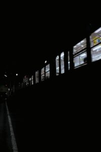 train station during night time